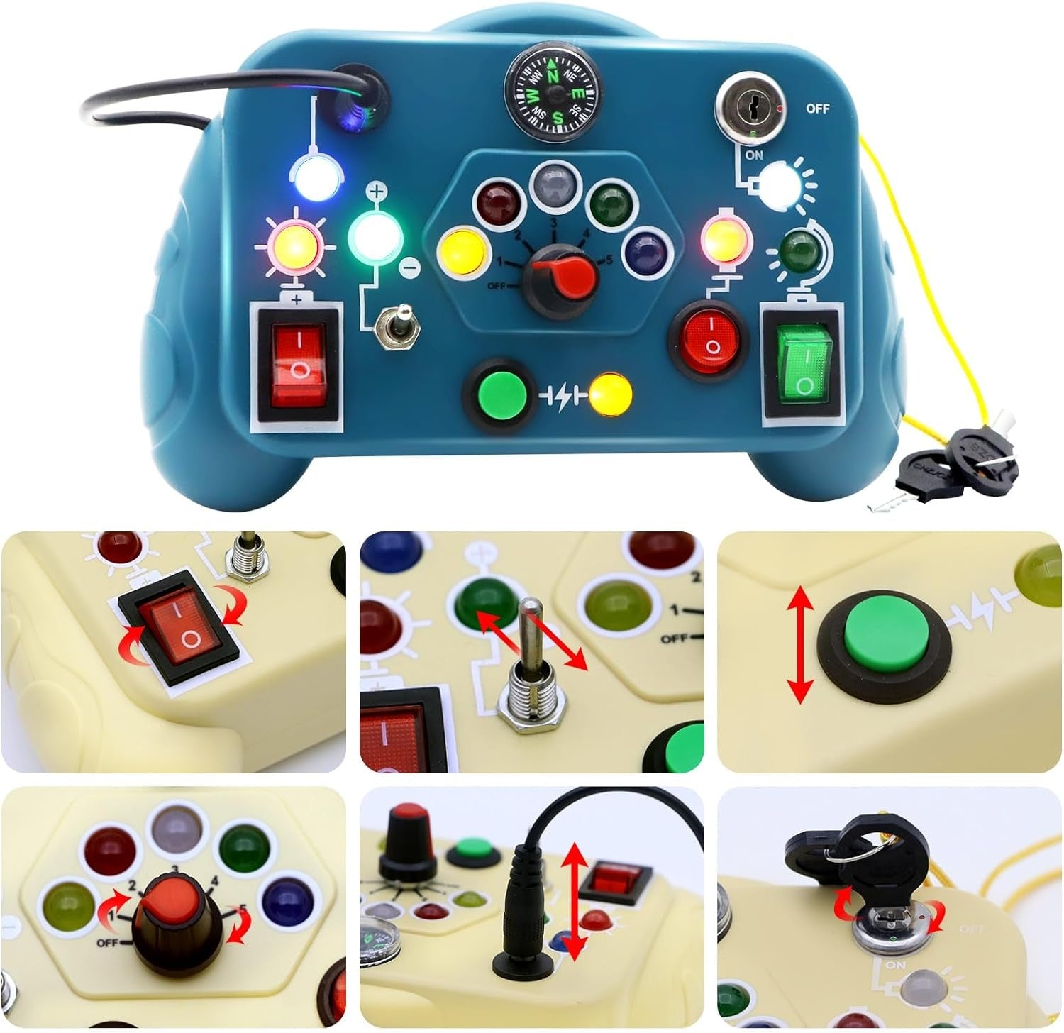 Sensory Activity Busy Learning Board Switch Light Game - 156