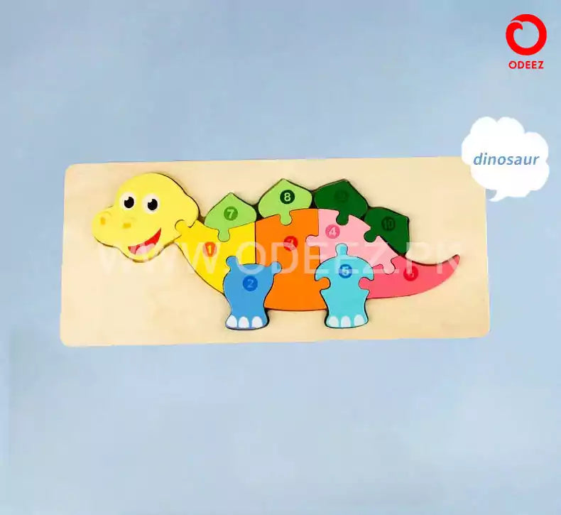 3D Wooden Animal Board - Dinosaur