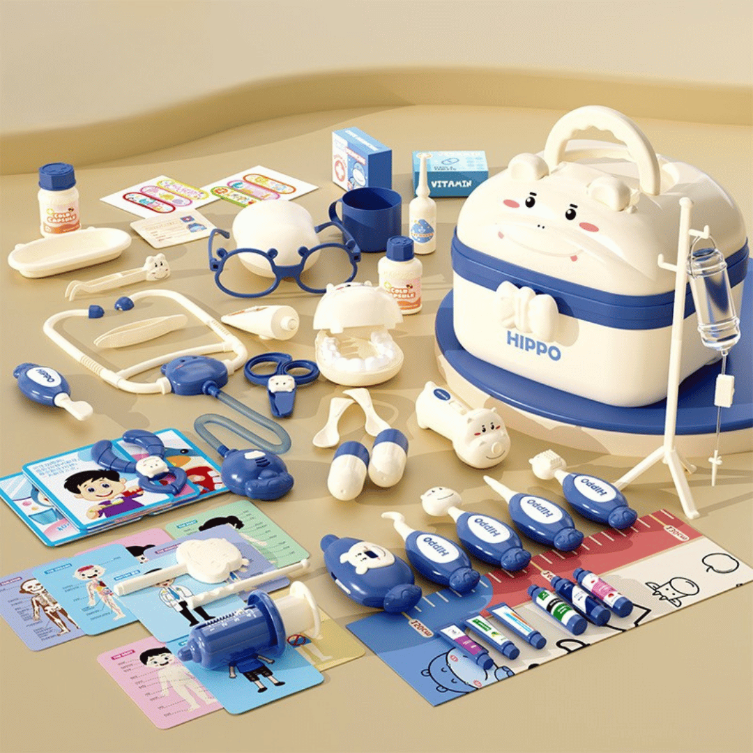 Hippo Doctors Set™ - Mini Docteurs en Action - Kit Docteur Jouet