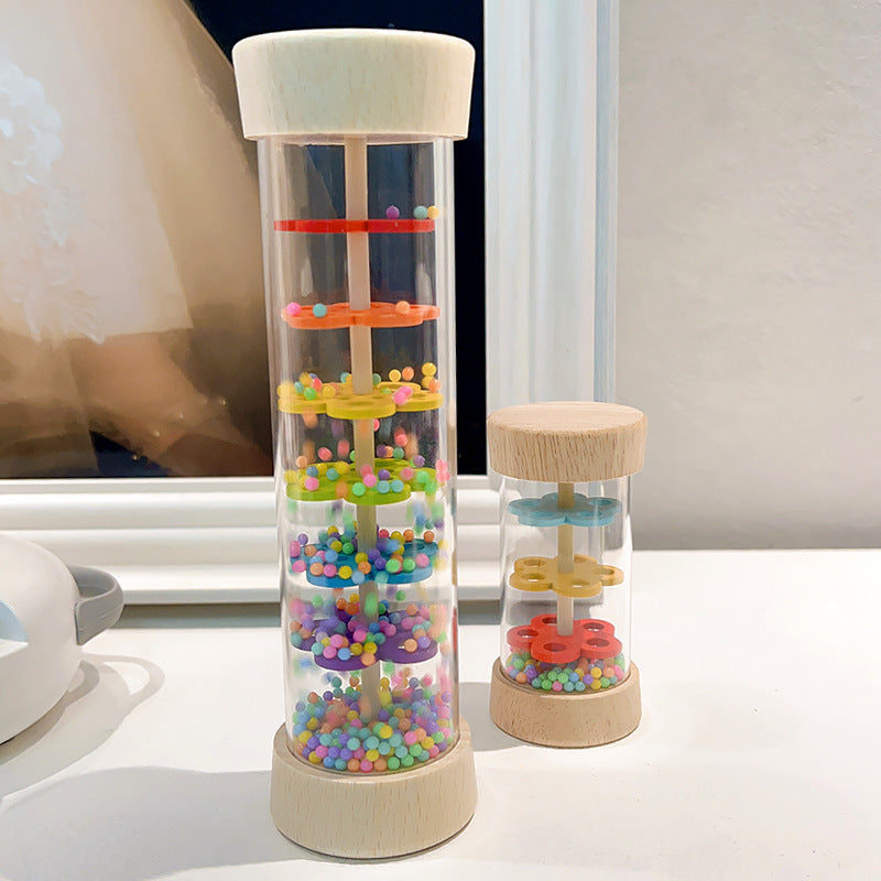 rain sounder wooden toy Tube Simulated Hourglass Wooden Toy