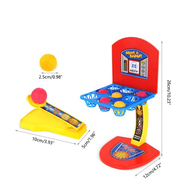 Fidtoy Mini Juego de Baloncesto de Escritorio con Aro y Catapultas