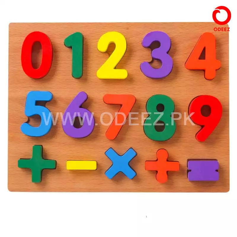 3d Wooden Board - Numbers