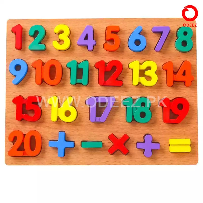 3d Wooden Board - 1 To 20 Numbers