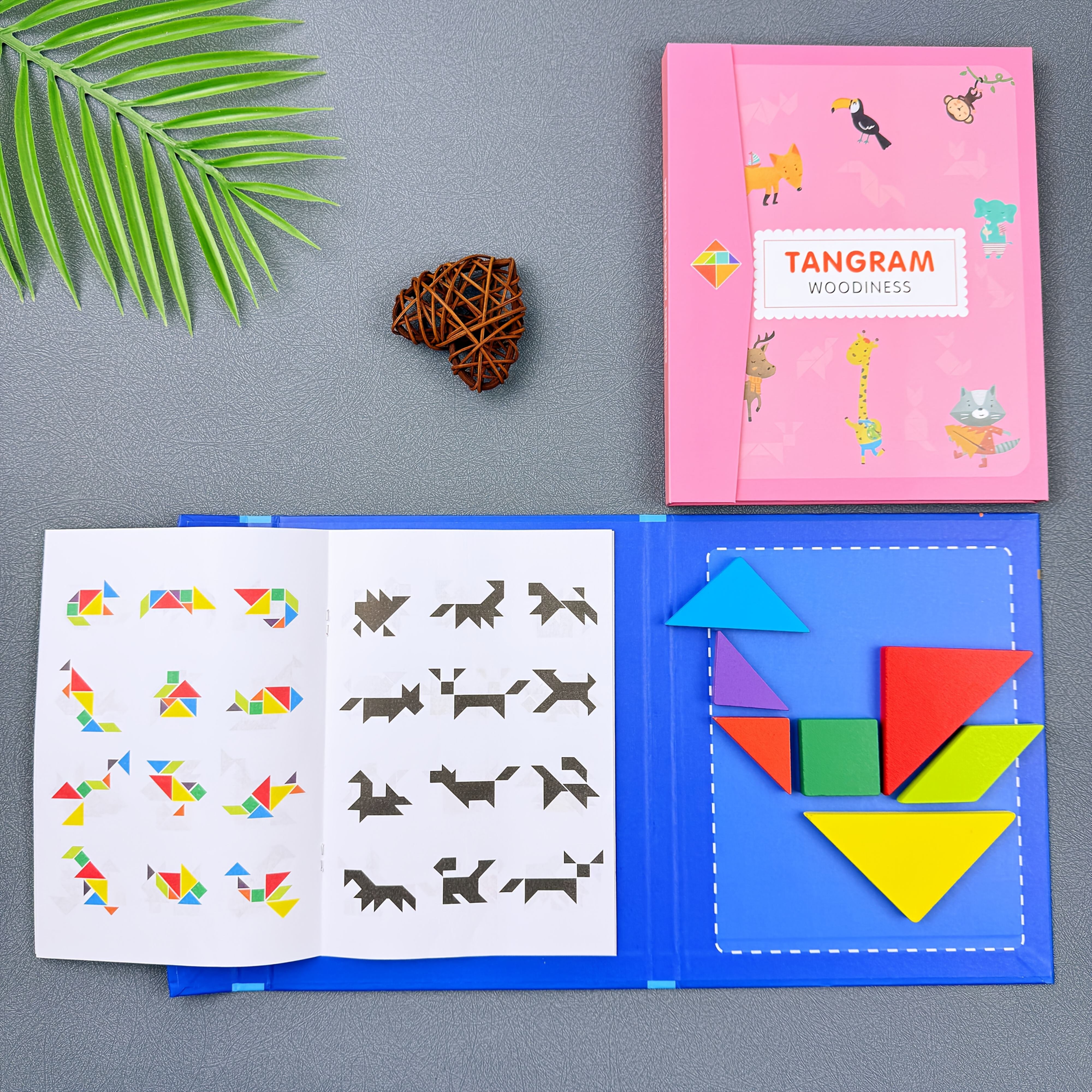 Wooden Tangram Puzzle Set for Kids