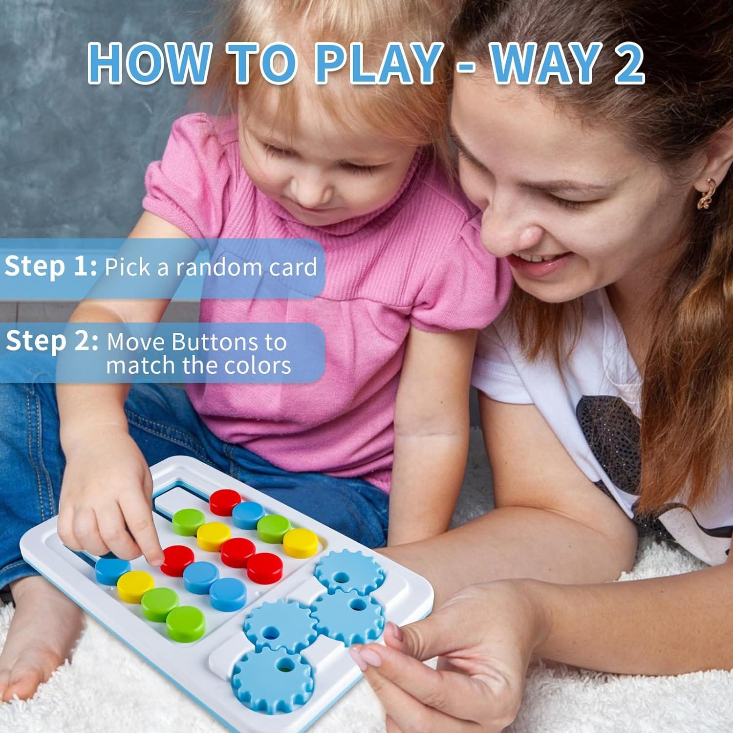 2in1 Four Color Matching Gear Pattern Logic Game - 006