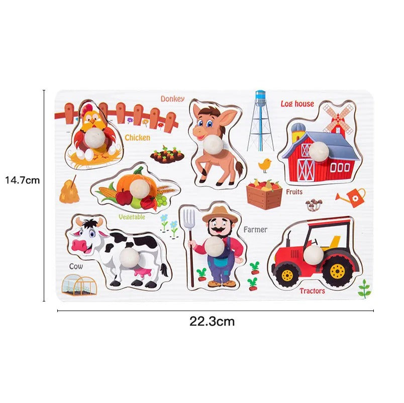 Wooden Small Farm Knob Board - 844