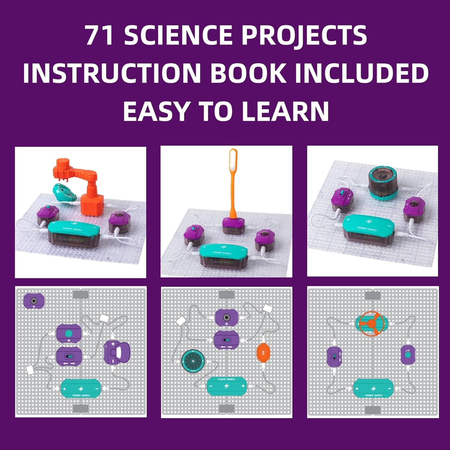Science Education Electronic Circuit Blocks - 34 pieces