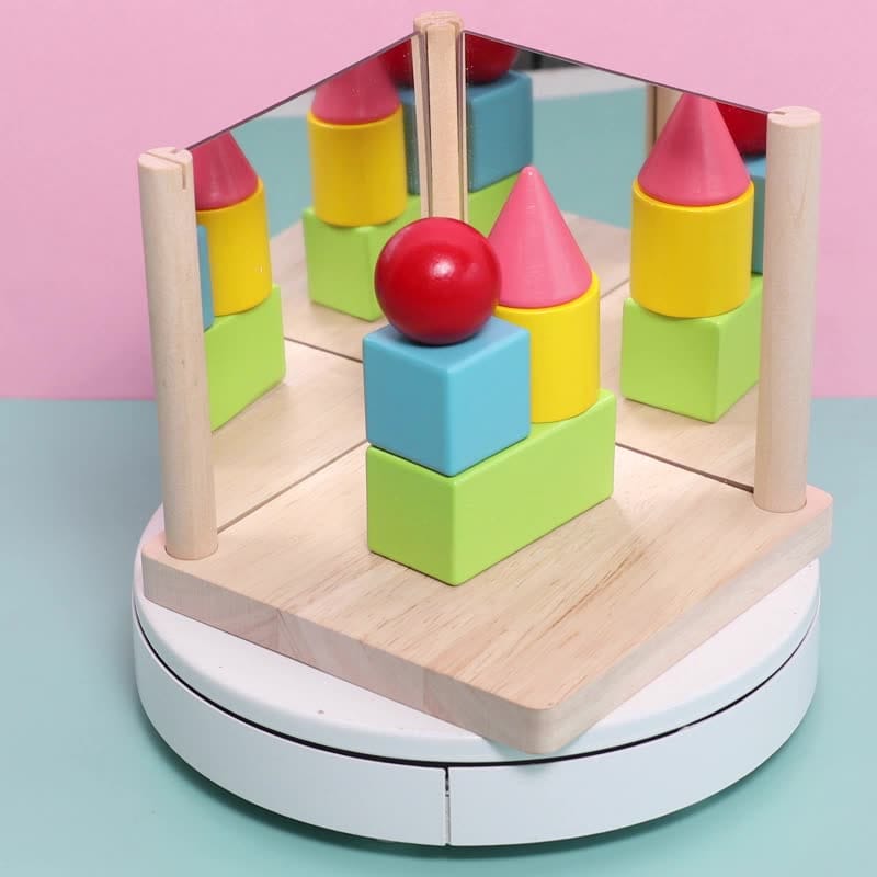 Mirror Wooden 3D Shape Pattern Blocks - 893