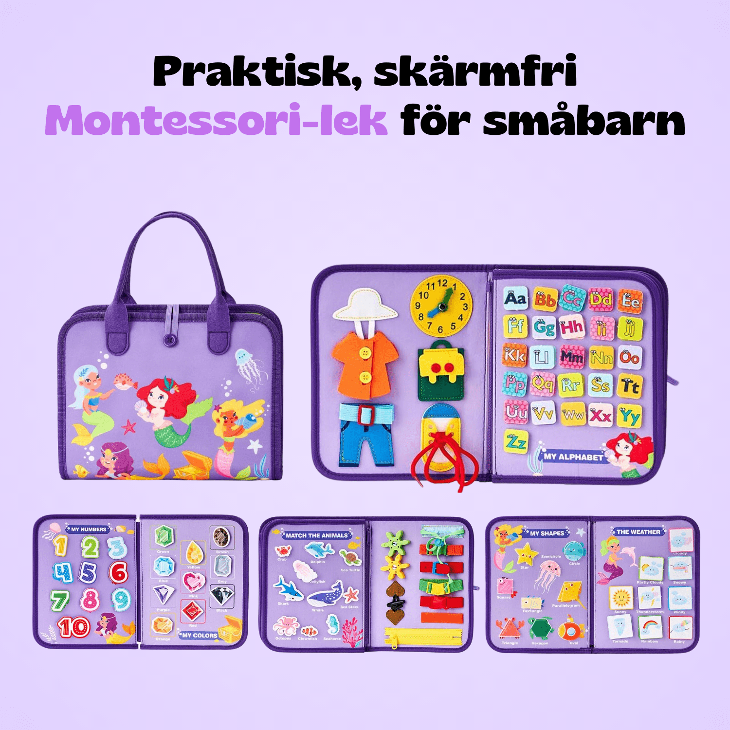 Fidtoy Montessori Busy Board for Toddlers 25-in-1 Early Learning Activity Toy