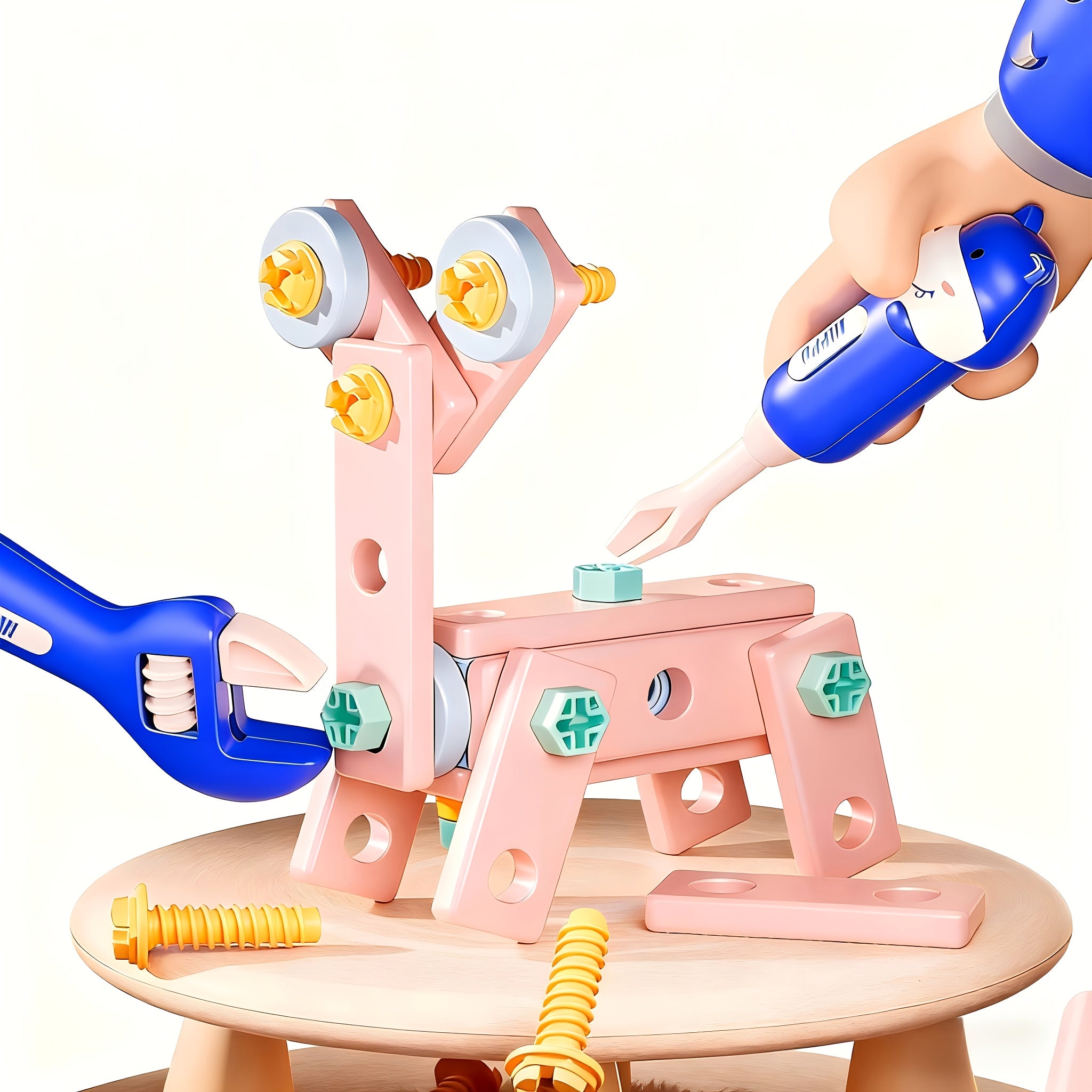 Fidtoy Creative Play Screwdriver Tool Kit for Toddlers STEM Learning and Fine Motor Skills