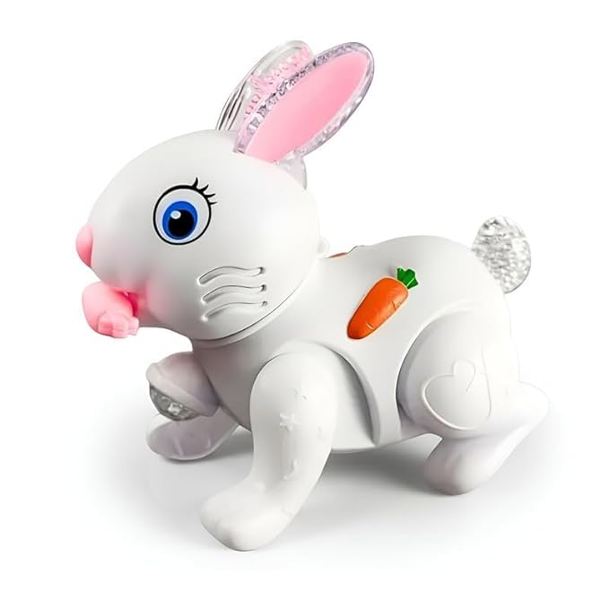 Fidtoy Musical Rabbit Toy with Lights Sounds and Jumping Action