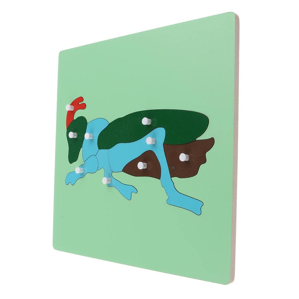 Montessori Wooden Animals Jigsaw Puzzle Panel Kids Baby Toys Ant | 1 Set Wooden Puzzle Toy