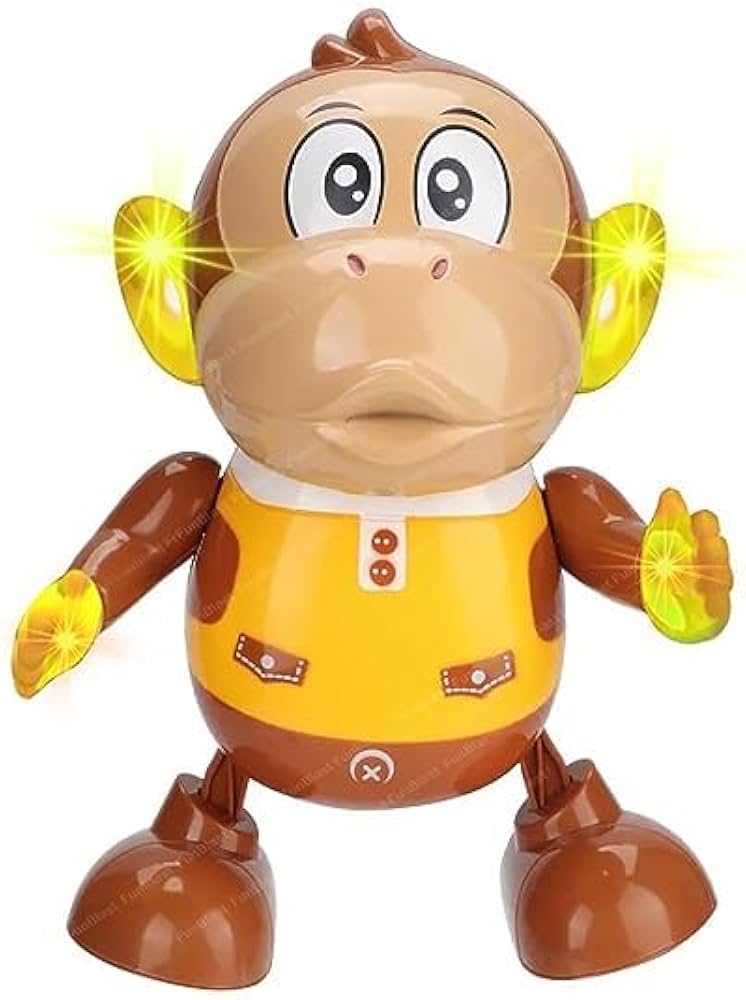 Fidtoy Swinging Musical Monkey Toy - Dancing, Singing, Lights and Sounds