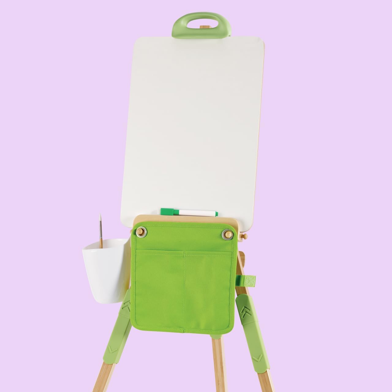 Fidtoy Set de Caballete de Bambú para Niños, Soporte de Dibujo Portátil