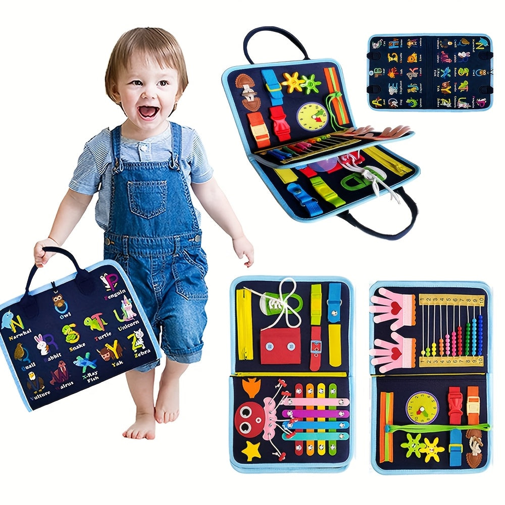 Fidtoy 8-in-1 Activity Board – Handbag Shaped Learning Toy for Toddlers 2+