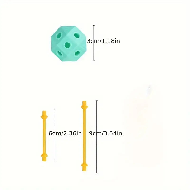 Connect Beads™ - Flexibele PVC kralen - 3D Geometrische bouwblokken