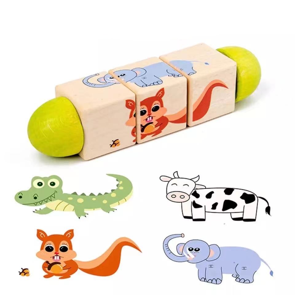 Wooden Rotating Animal Puzzle - Best Montessori Toys