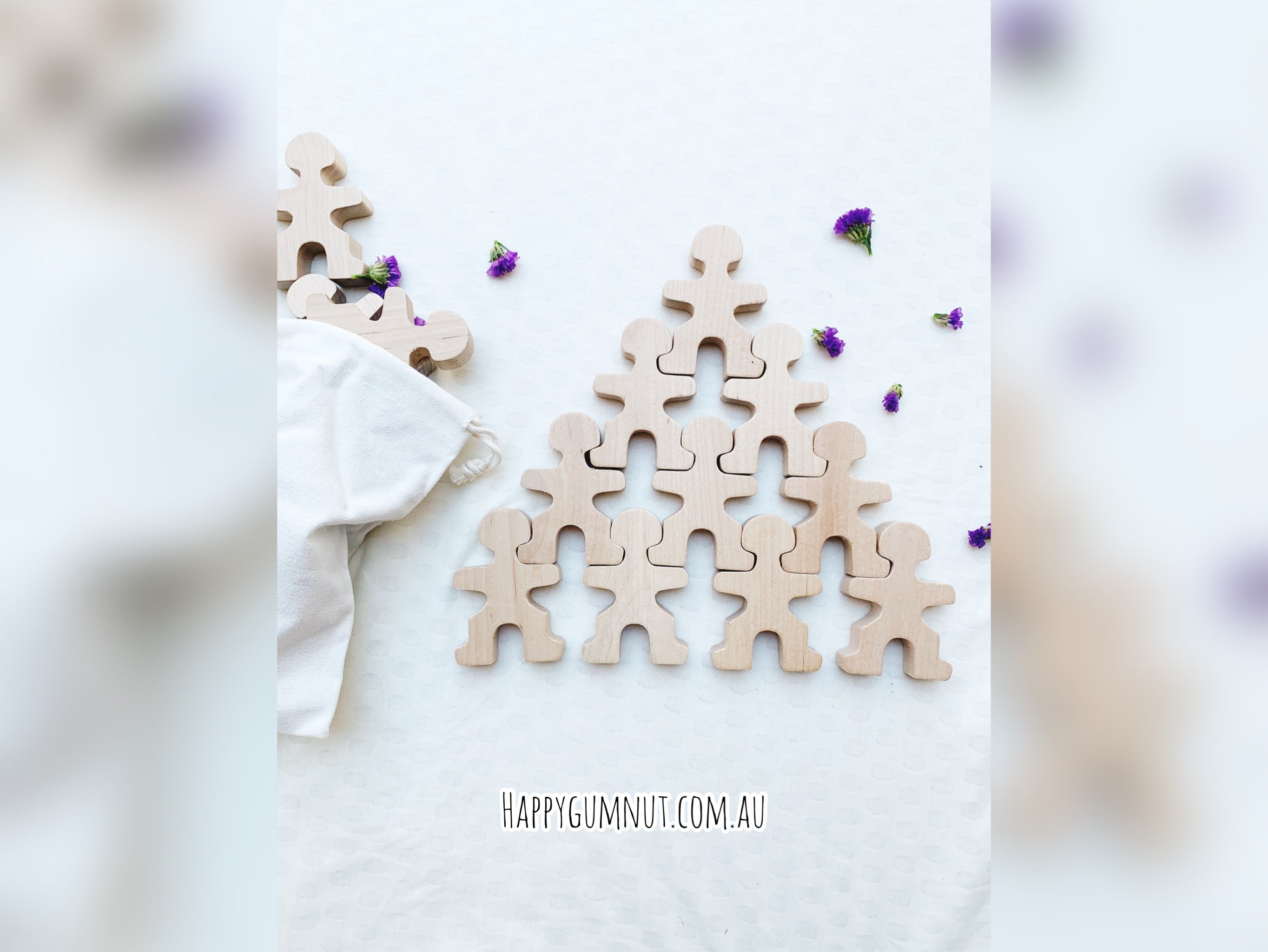 Wooden Stacking People Men Blocks