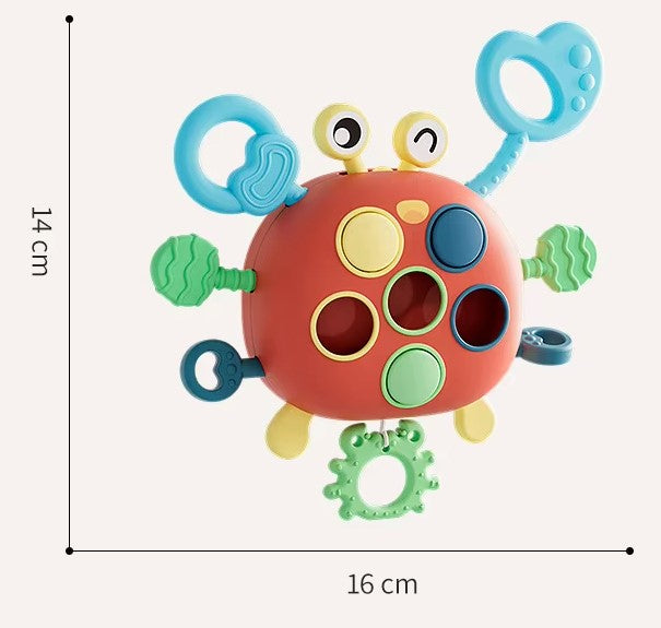 Jouet de traction en silicone crabe Montessori pour tout-petits