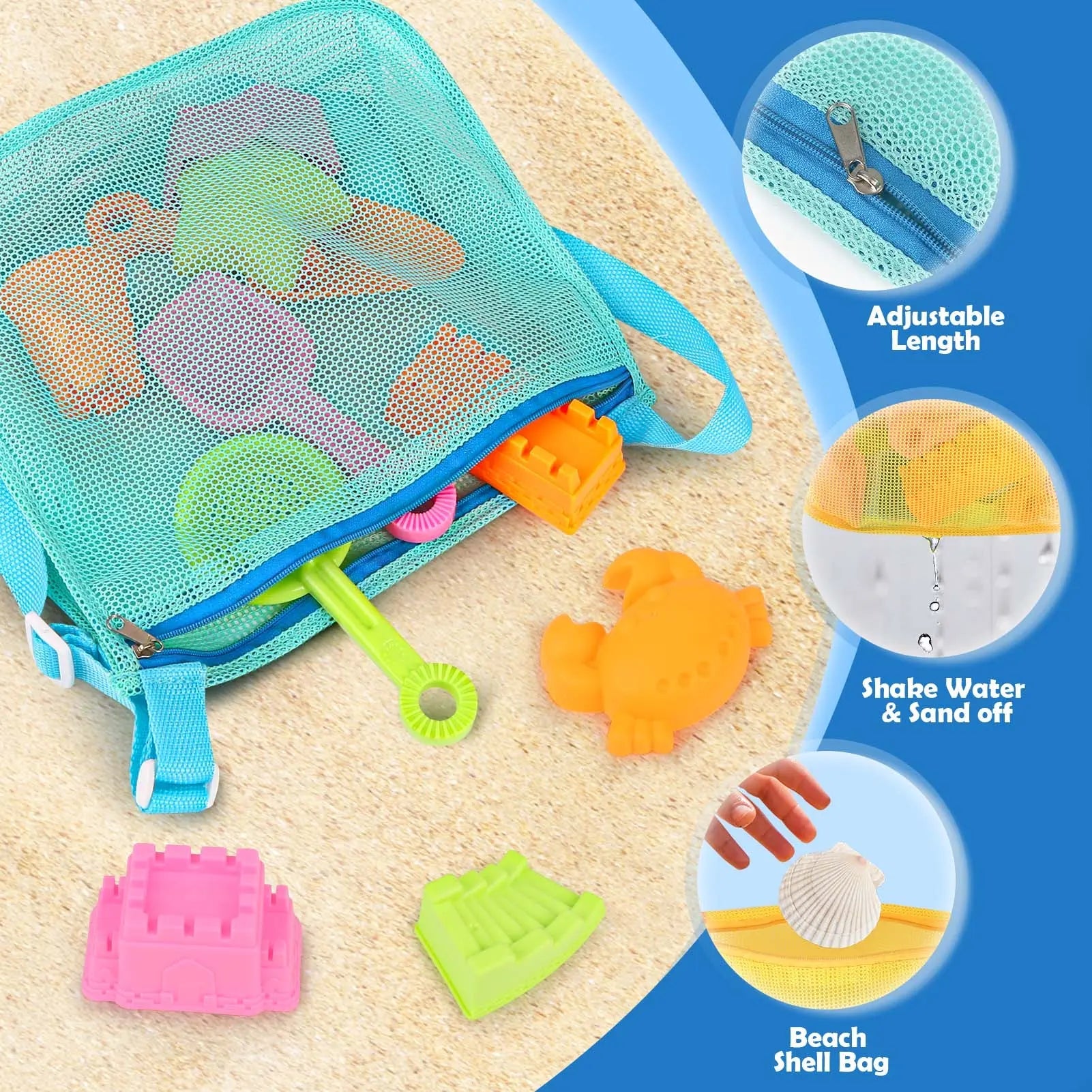Ensemble de 30 jouets de plage pliables pour enfants de 3 à 10 ans