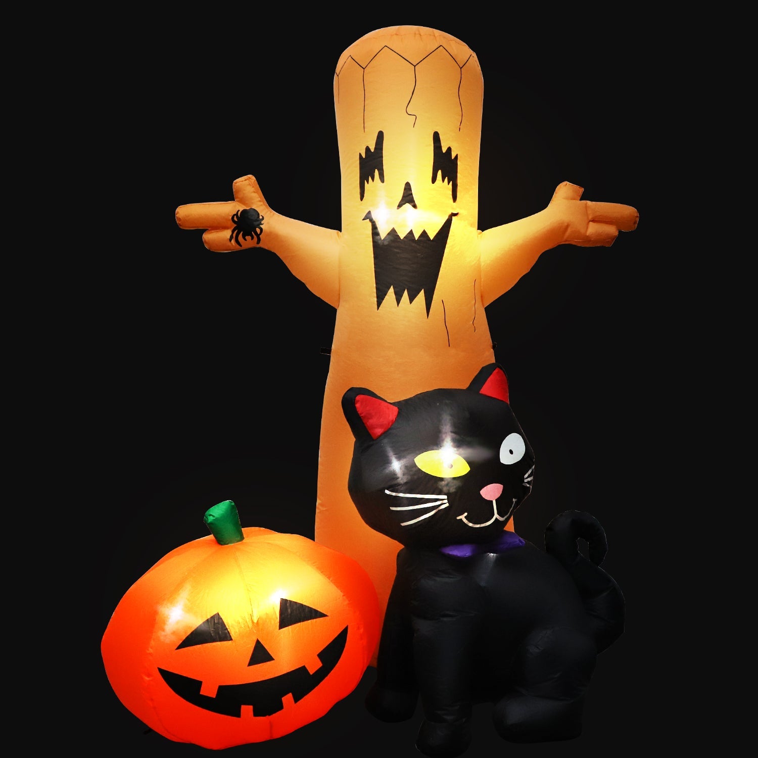 8 FT Inflatable Halloween Outdoor Decoration Dead Tree, Pumpkin and Black Cat