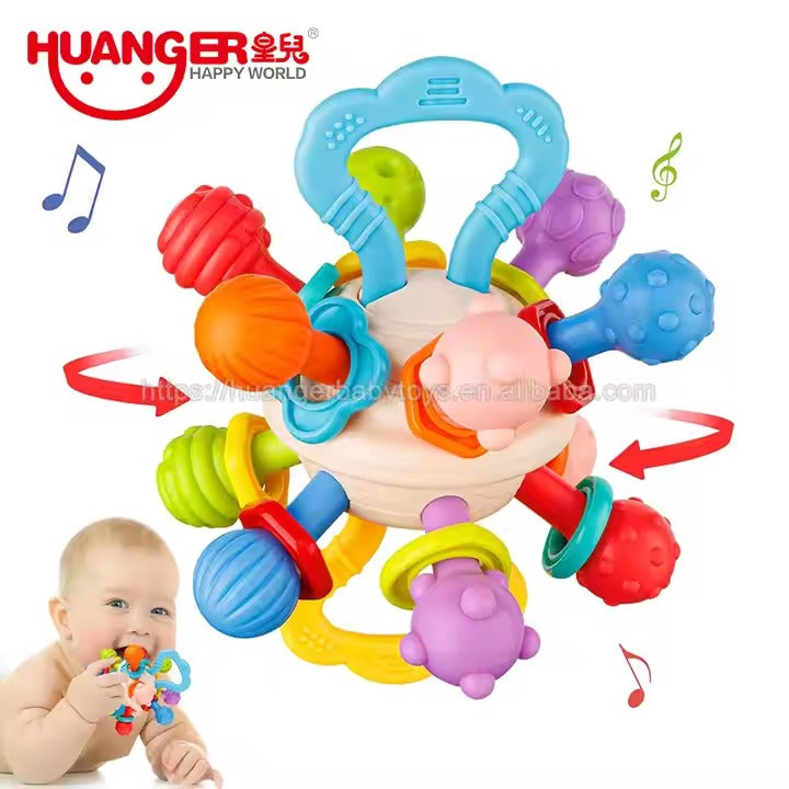 Huanger Teething and Sensory Baby Rattle Toy - 194