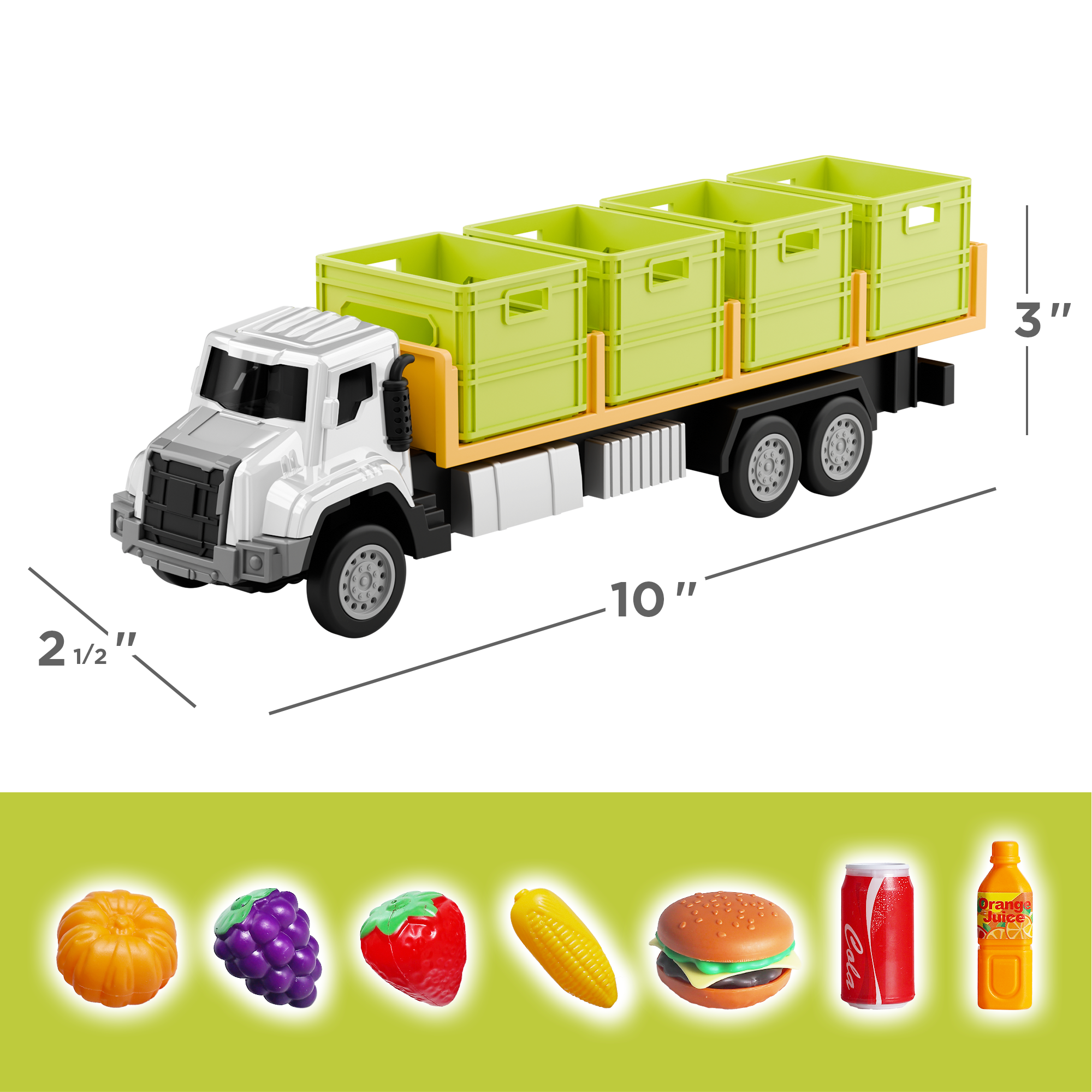 Kids Friction Food Transport Truck Toys