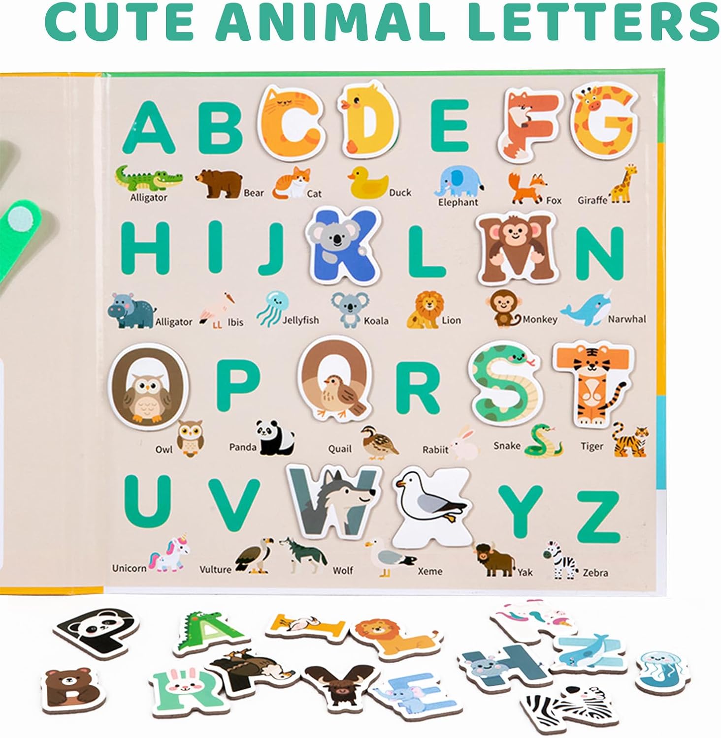Study 2in1 Letter and Number Magnetic Board Book 53 pieces - 163