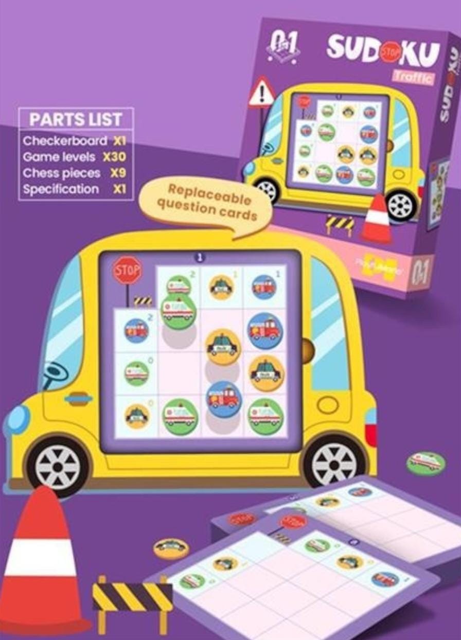 Sudoku Traffic Challenge Board Game for Kids - 789