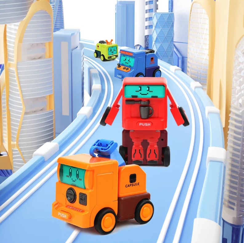 Transformable Montessori Car Toys (4 Pcs)