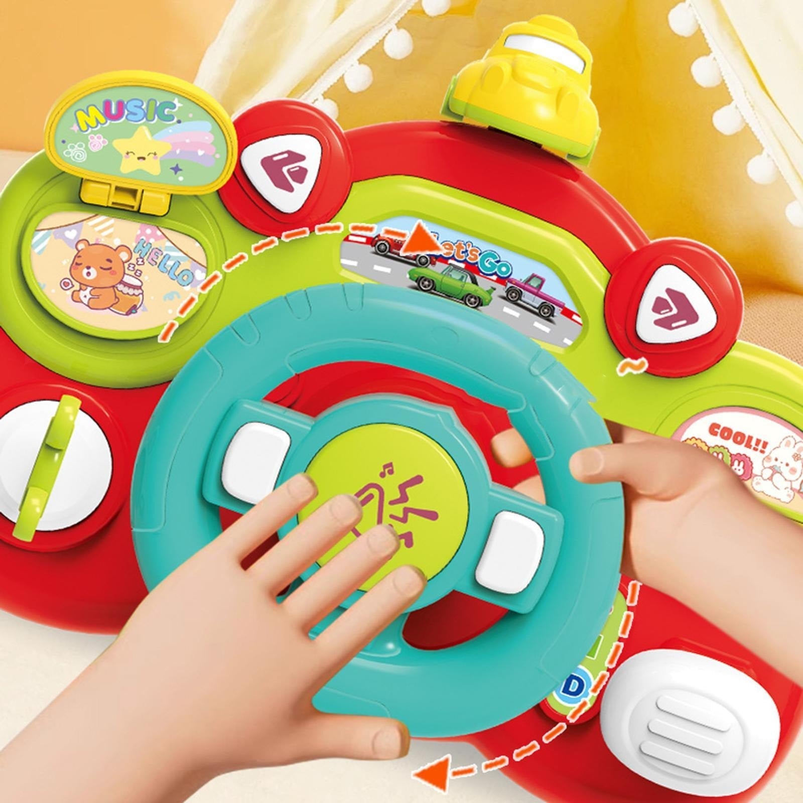 Multifunctional Activity Steering Wheel Pretend Play - 181