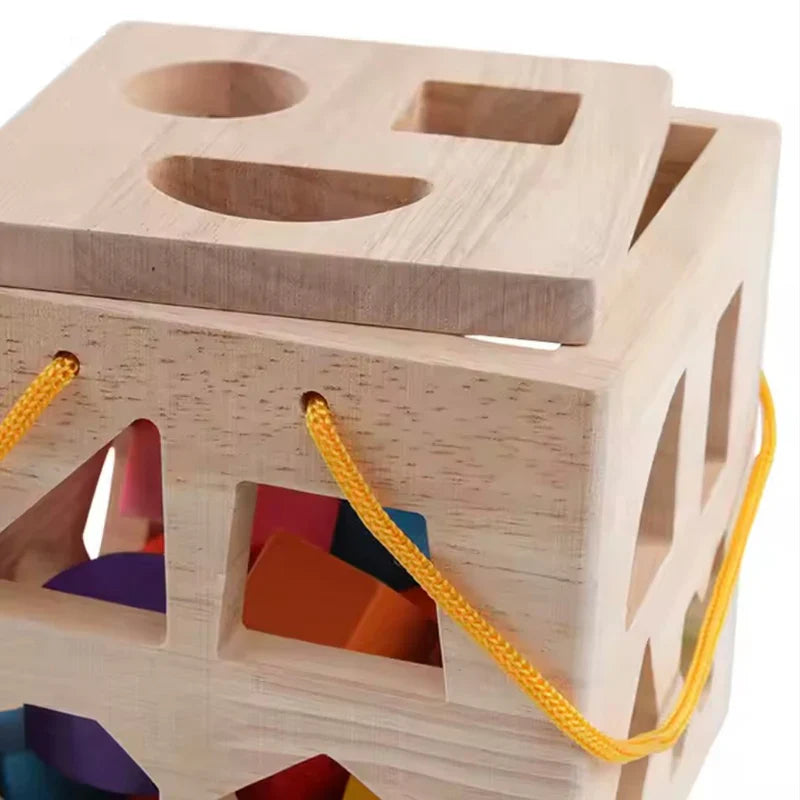 Baby Wooden Geometric Building Blocks