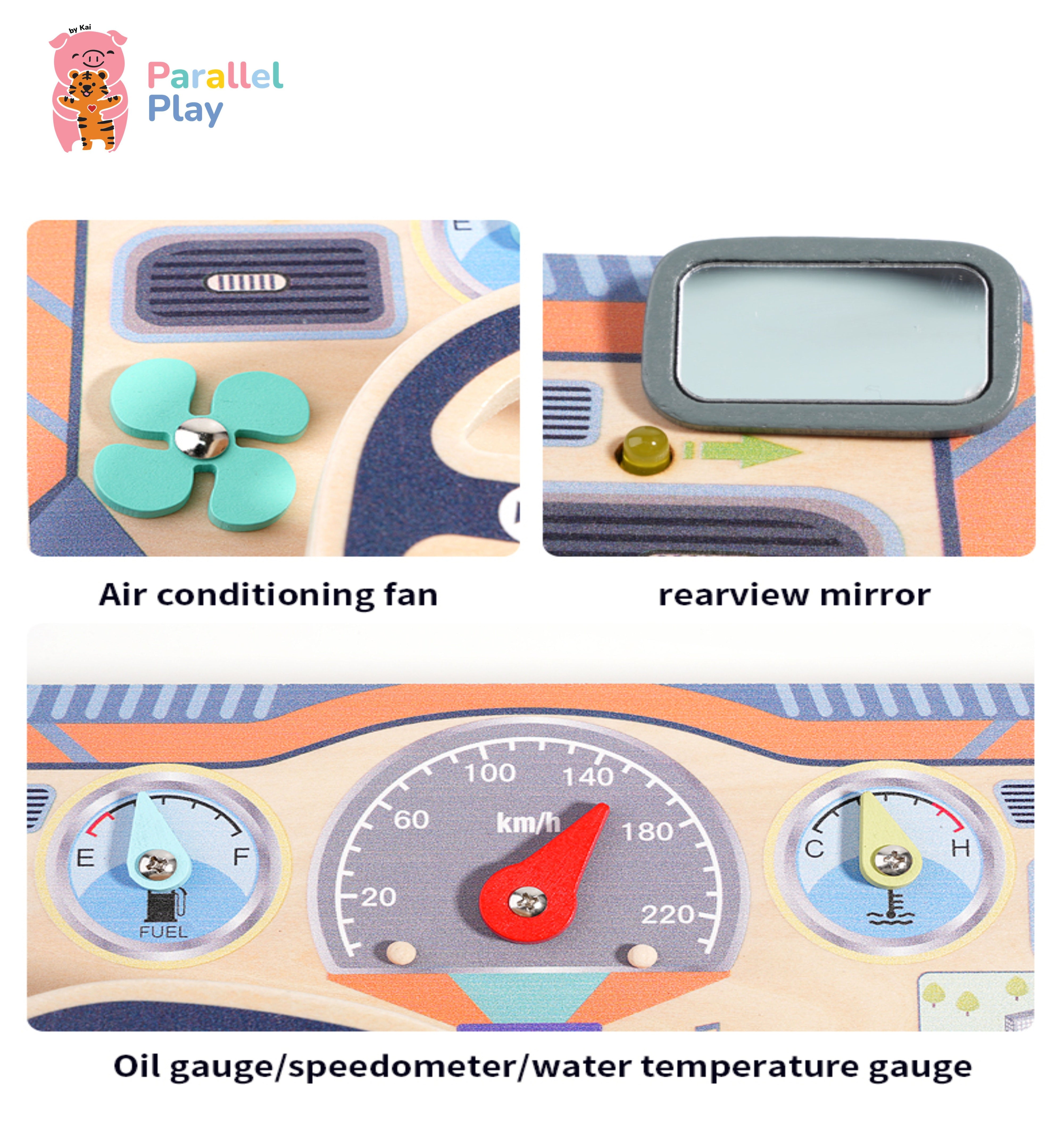 Little Driver’s Wooden Steering Dashboard