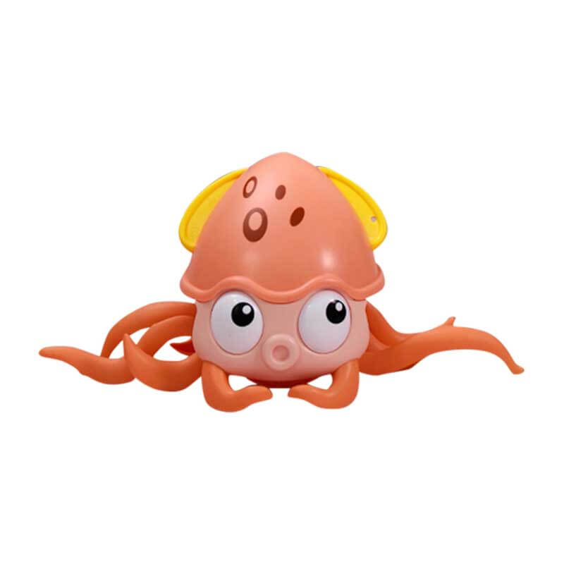 Fidtoy Clockwork Octopus™ Musical Bath Toy | Light-Up Crawling Toy for Infants and Toddlers