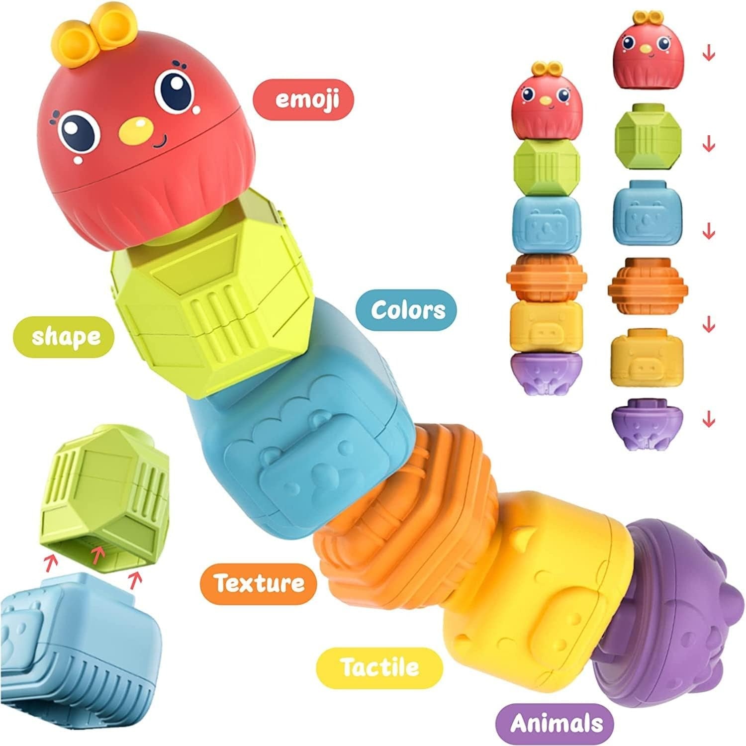 Cubo de aprendizaje de formas y actividades multifunción para bebés - 03C