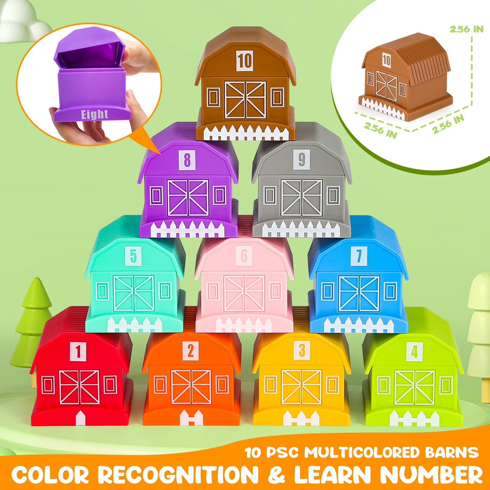 Set de juego didáctico de animales de granja Fidtoy
