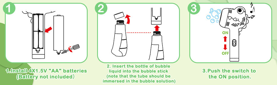 Green Crocodile Bubble Machine Portable Bubble Maker Toy Gift with Light & Music
