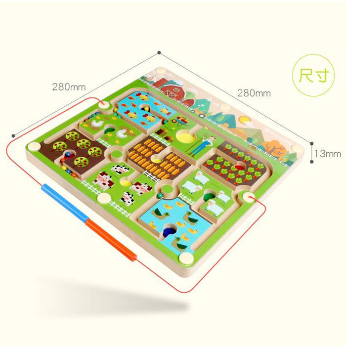 Tableau magnétique Goryeo Baby Farm Maze - Jouets de motricité fine pour enfants