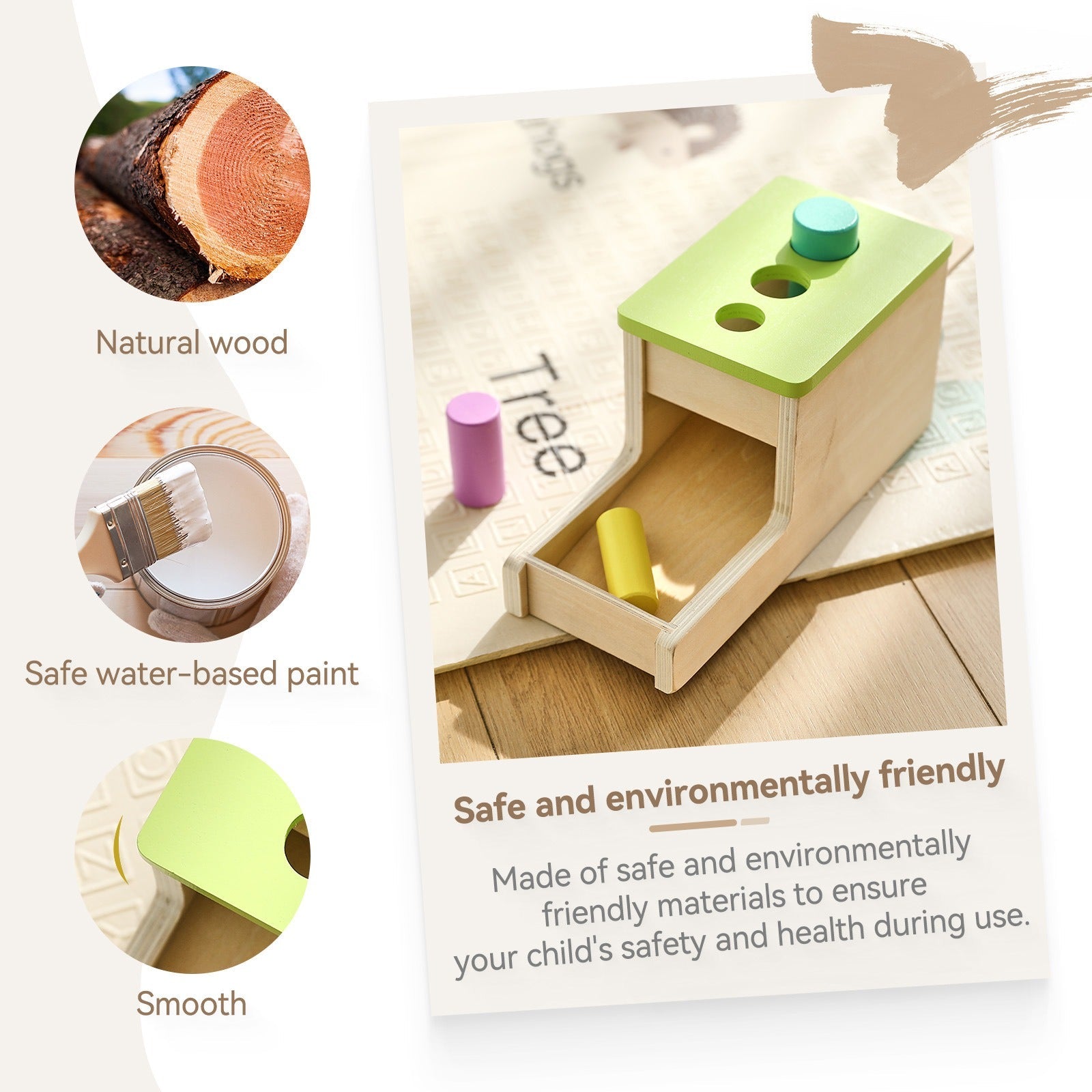 Montessori Object Permanence Visual Tracking Box