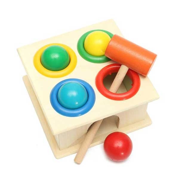 Small Colorful Knock The Ball Hammering for Toddlers - 313