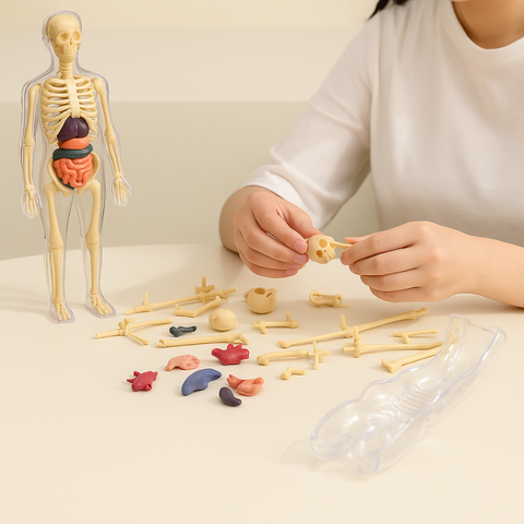 Children’s Human Skeleton Assembly Toy – Montessori Anatomy Learning Model