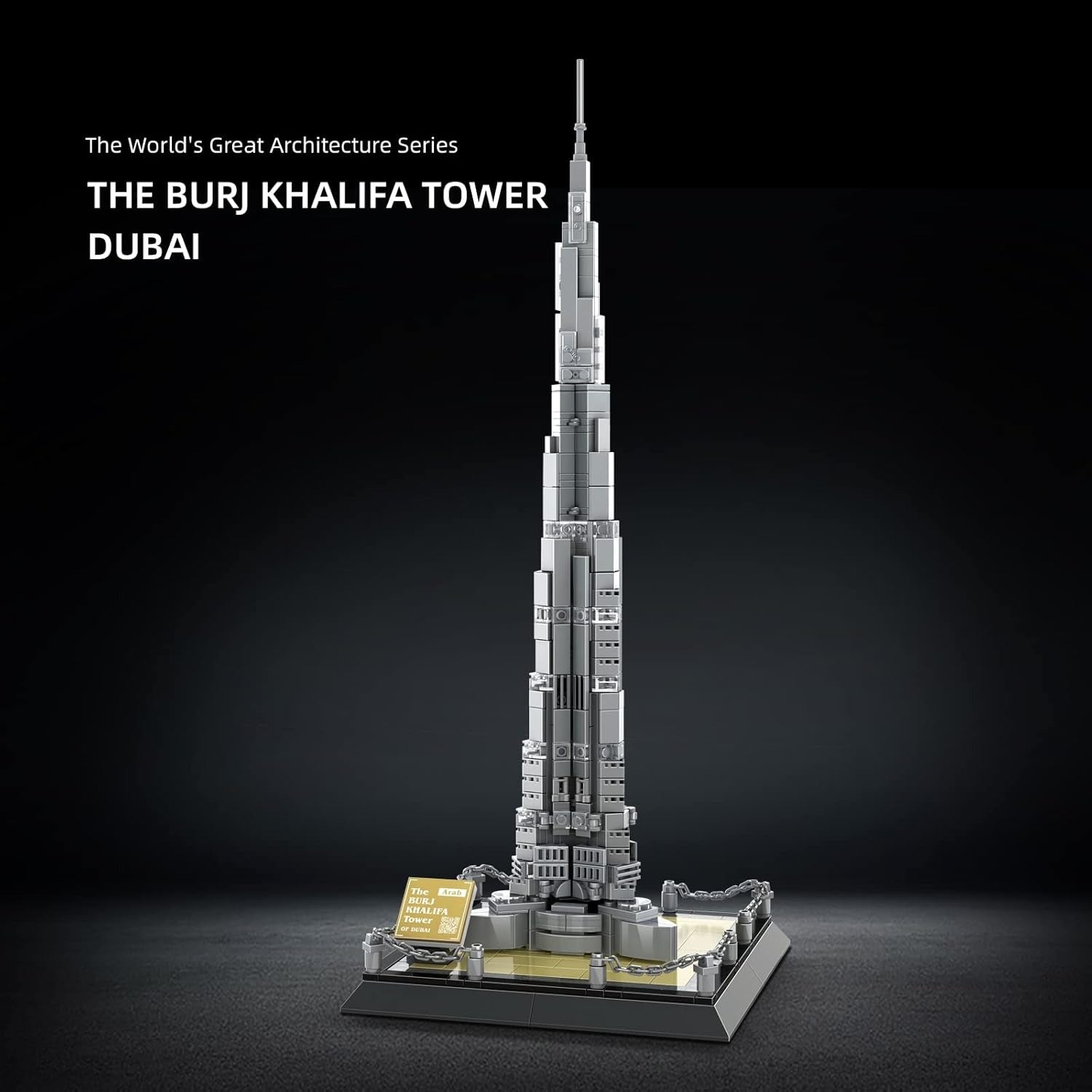 The Burj Khalifa Tower Dubai Construction Building Blocks Model 555 Pieces - 222