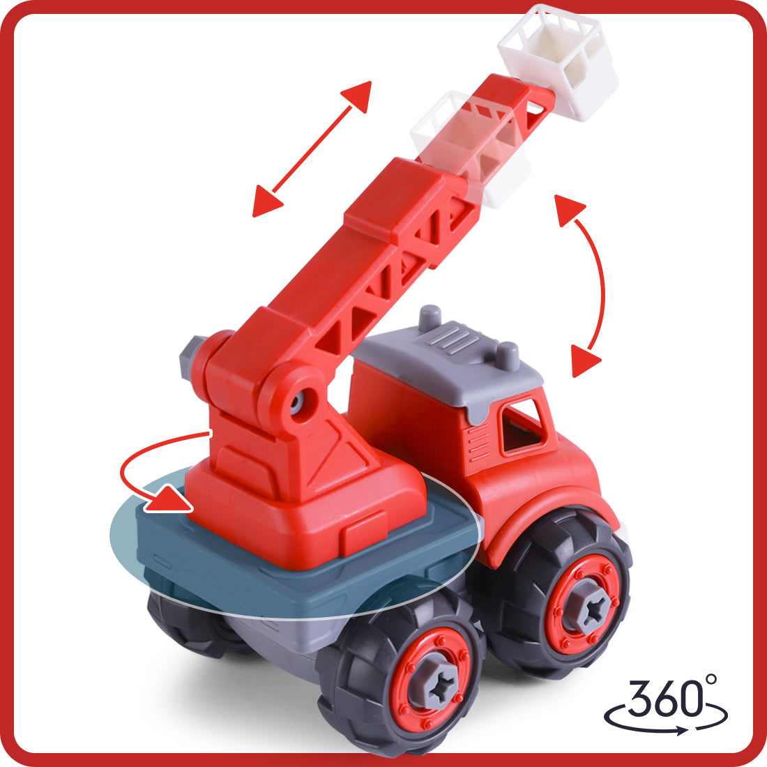 Kids Fire Engine Truck Toys Take Apart Assembly Play Set