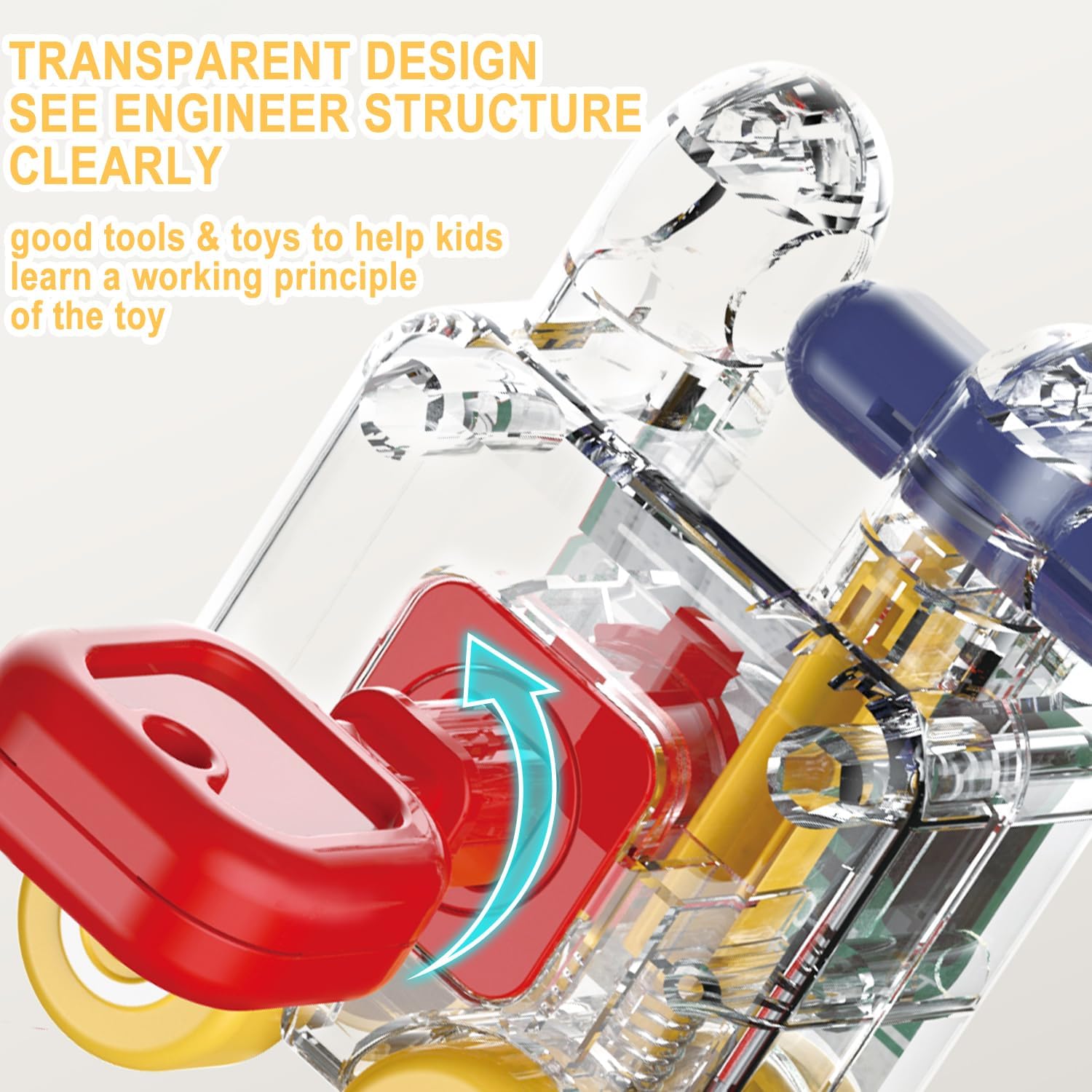 Transparent Transport and Shape Recognition Lock and Key 3 pieces - 03B