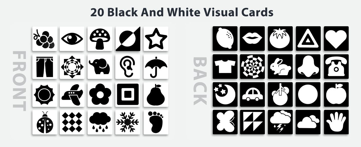 Black & White Sensory Toys for Newborns 0-6M - Early Development Set