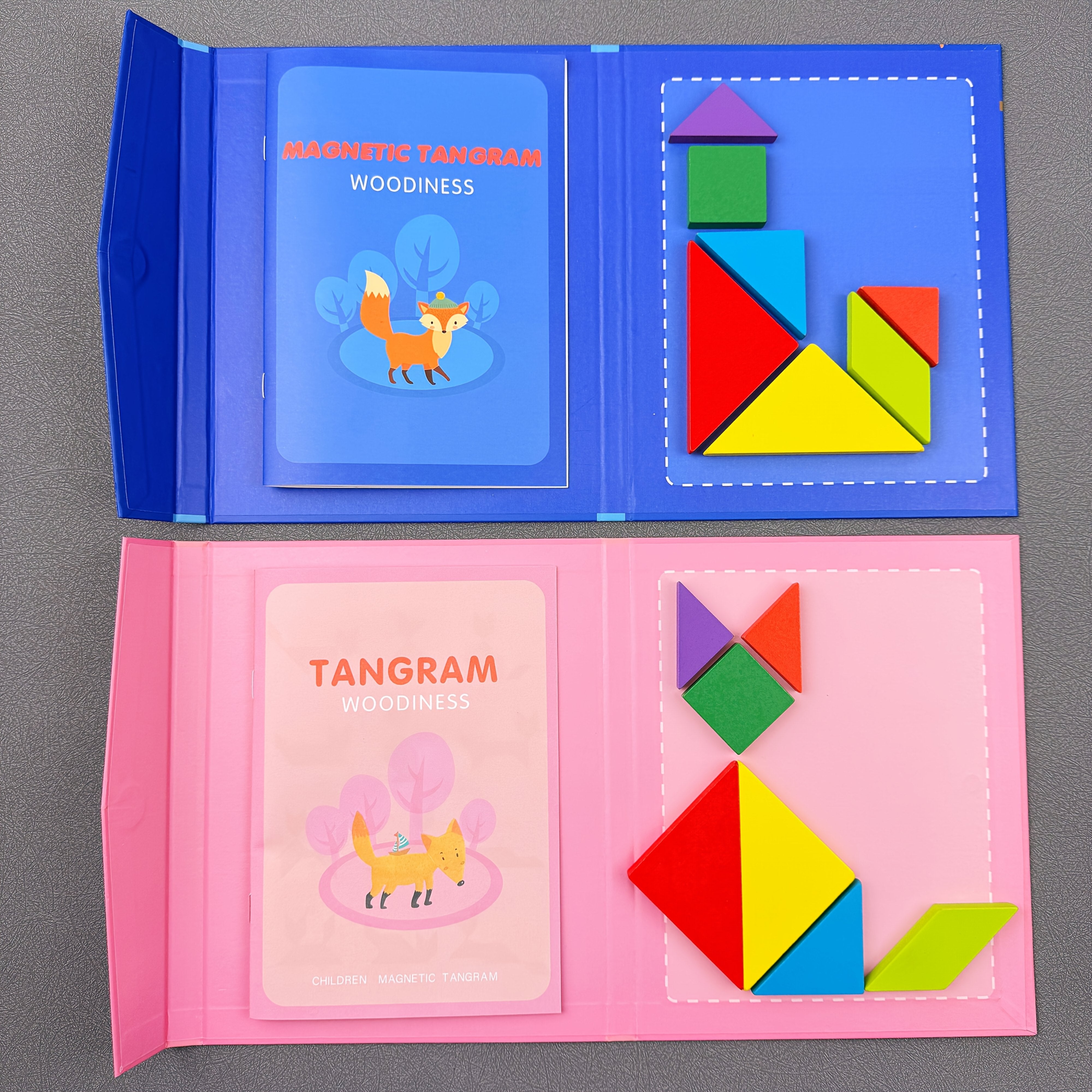Wooden Tangram Puzzle Set for Kids