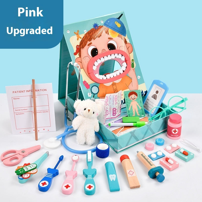Wooden Children's Simulation Dentist Suit Play House Medical Toys