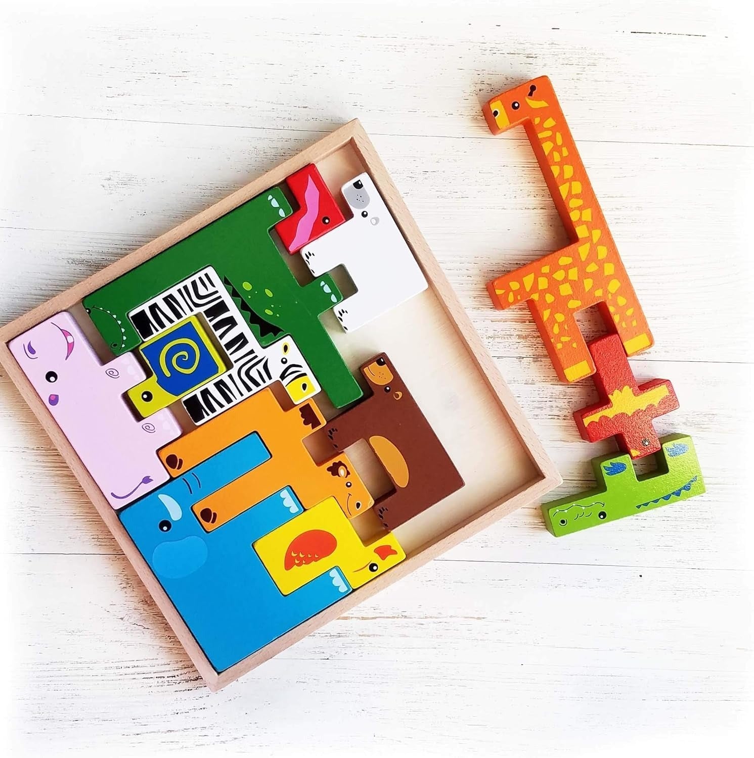 Wooden Animal Creative Challenge Puzzle Board - 298