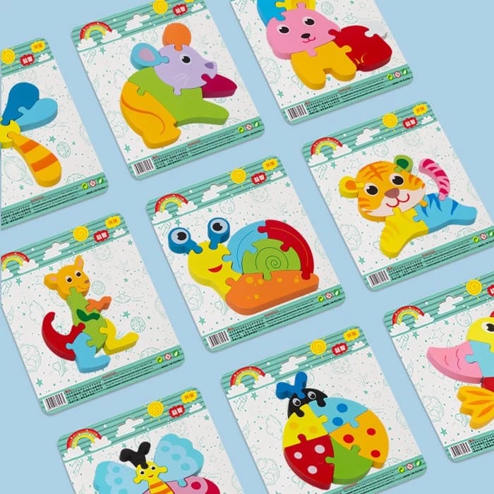 3D Cute Learning Animal Jigsaw Puzzle - Random Design