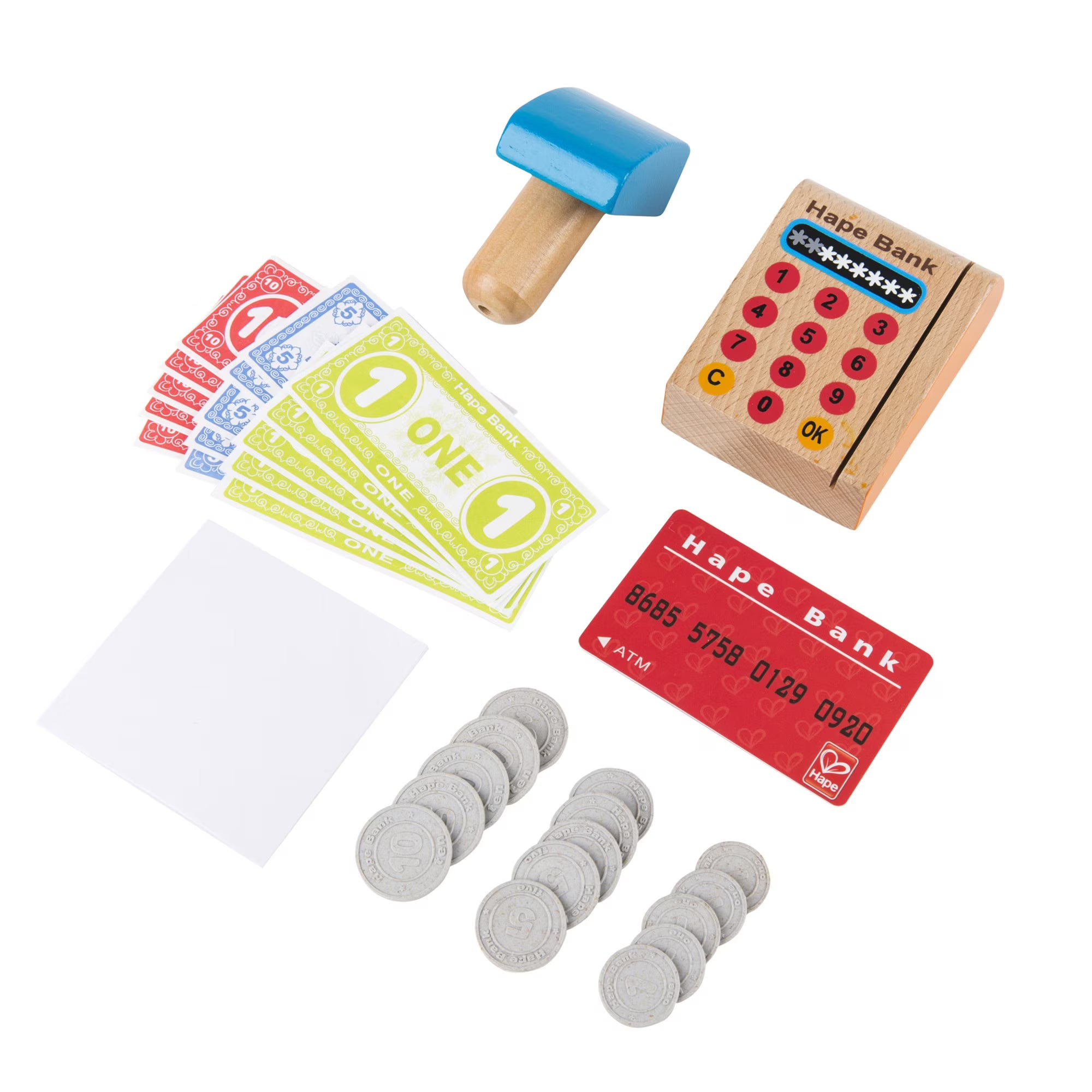 Caisse enregistreuse en bois Fidtoy, jouet pour enfants, ensemble de jeu de magasin